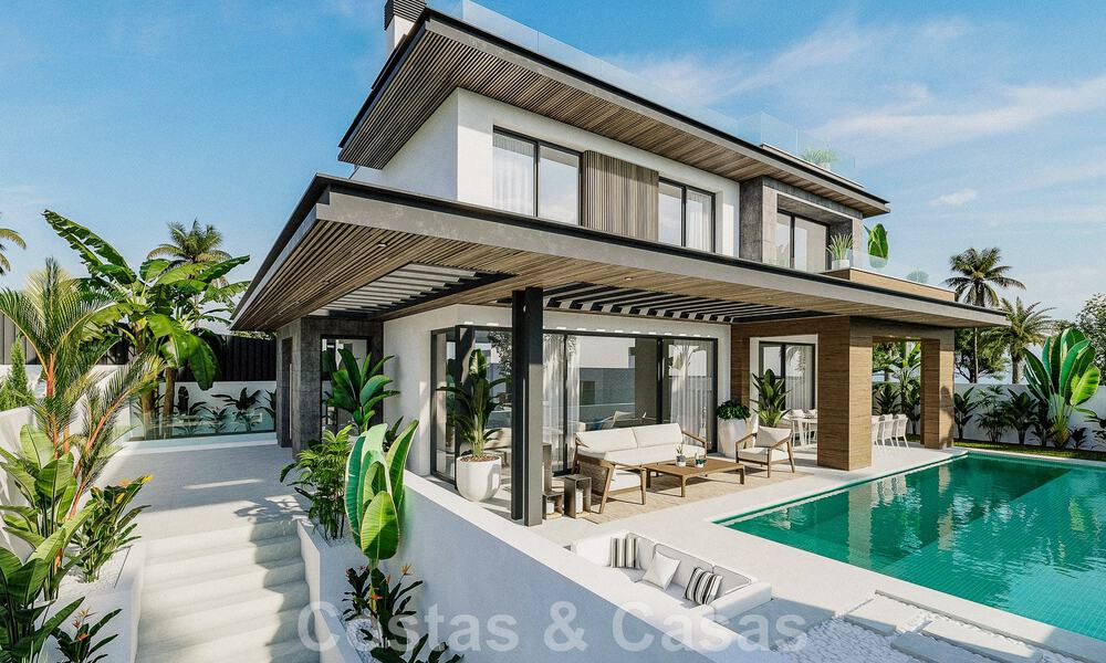 Elegante, moderne, nieuwbouwvilla´s te koop met panoramisch uitzicht vlak bij de golfbaan in Mijas’ golfvallei aan de Costa del Sol 49062