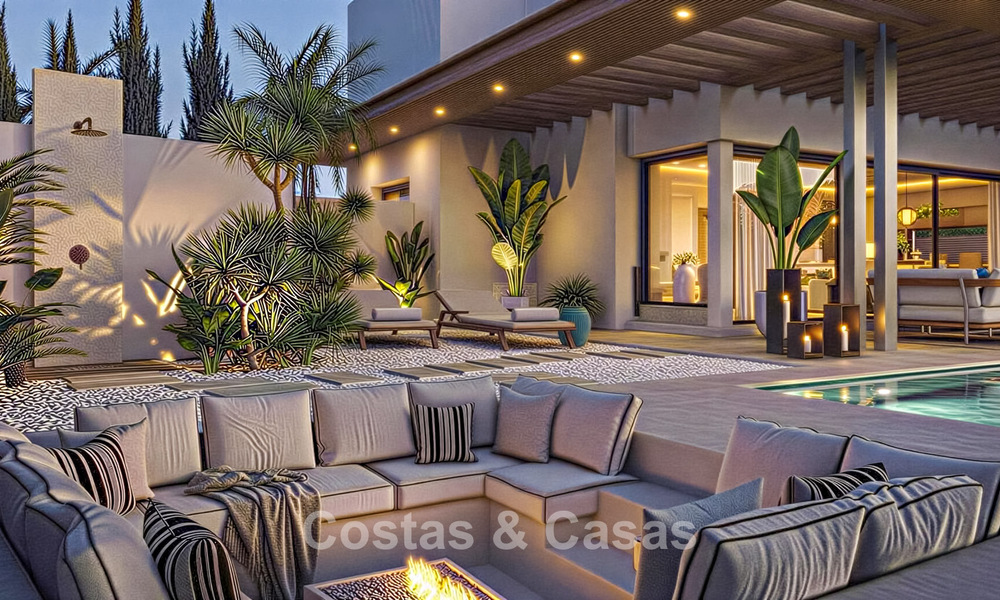 Elegante, moderne, nieuwbouwvilla´s te koop met panoramisch uitzicht vlak bij de golfbaan in Mijas’ golfvallei aan de Costa del Sol 795604