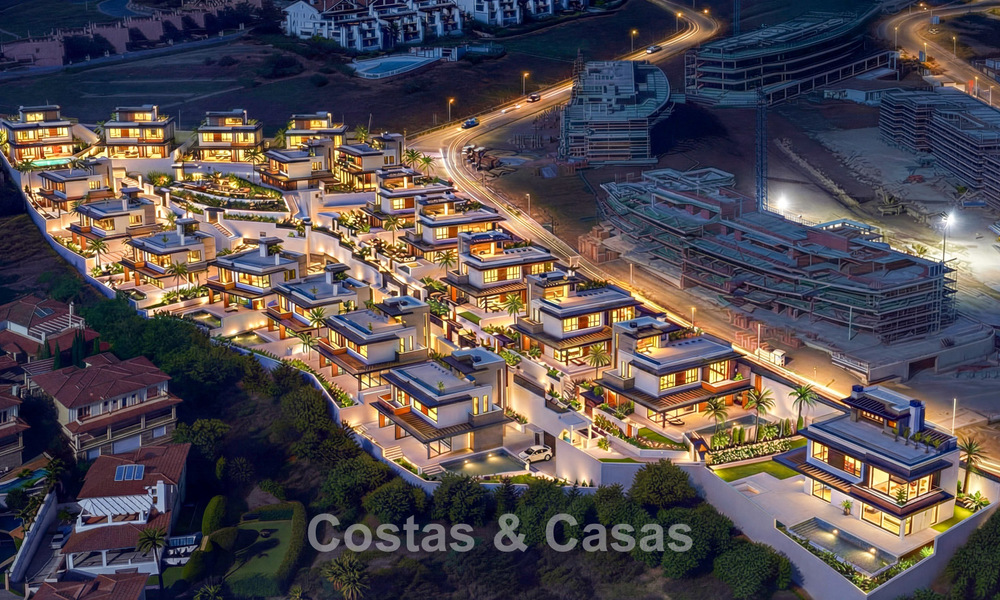 Elegante, moderne, nieuwbouwvilla´s te koop met panoramisch uitzicht vlak bij de golfbaan in Mijas’ golfvallei aan de Costa del Sol 795612