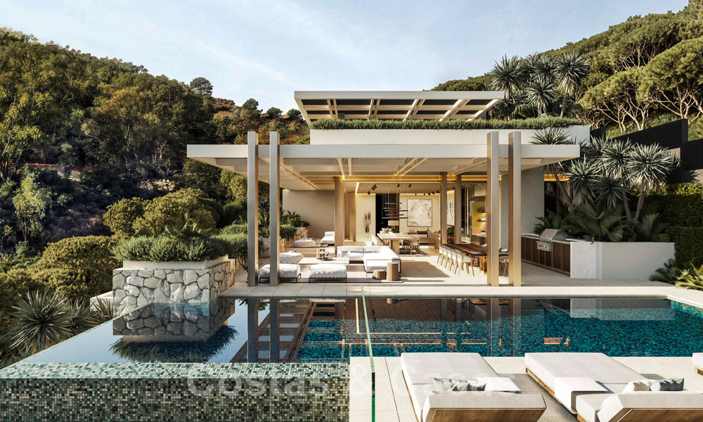 Perceel + exclusief bouwproject te koop voor een indrukwekkende designervilla, grenzend aan de golfbaan van La Quinta Golf in Benahavis - Marbella 46457