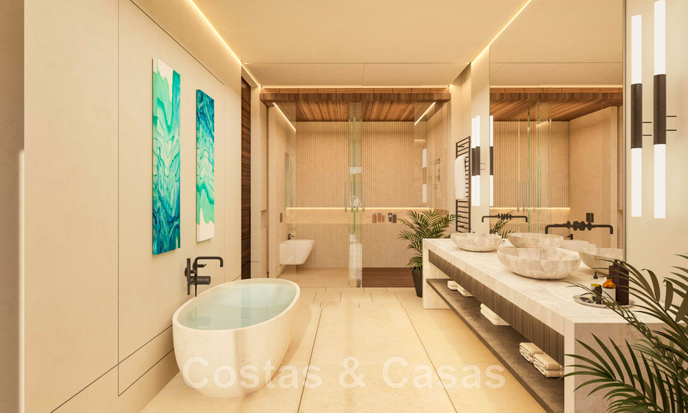 Perceel + exclusief bouwproject te koop voor een indrukwekkende designervilla, grenzend aan de golfbaan van La Quinta Golf in Benahavis - Marbella 46460