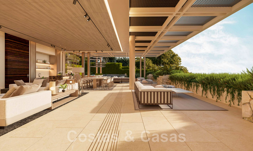 Perceel + exclusief bouwproject te koop voor een indrukwekkende designervilla, grenzend aan de golfbaan van La Quinta Golf in Benahavis - Marbella 46462