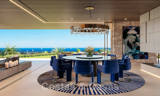 Majestueuze, eigentijdse nieuwbouwvilla te koop met subliem zeezicht in de heuvels van La Quinta te Benahavis - Marbella 46441 