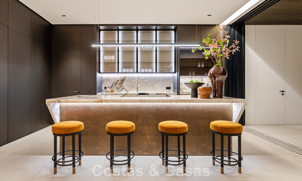 Majestueuze, eigentijdse nieuwbouwvilla te koop met subliem zeezicht in de heuvels van La Quinta te Benahavis - Marbella 786718