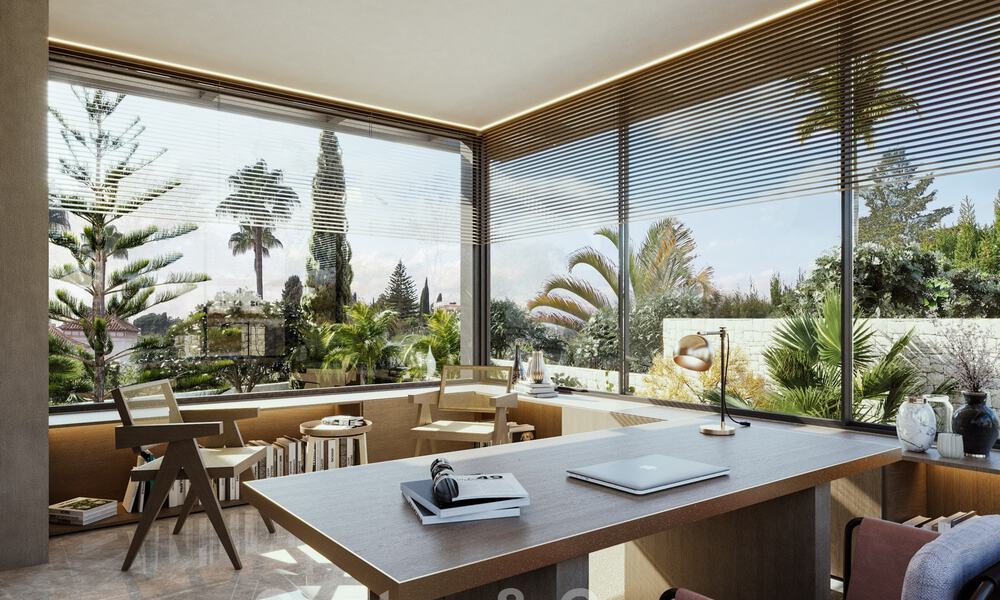 Nieuwe designvilla te koop met moderne architectuur en prachtig uitzicht op zee op de begeerde Golden Mile van Marbella 47100