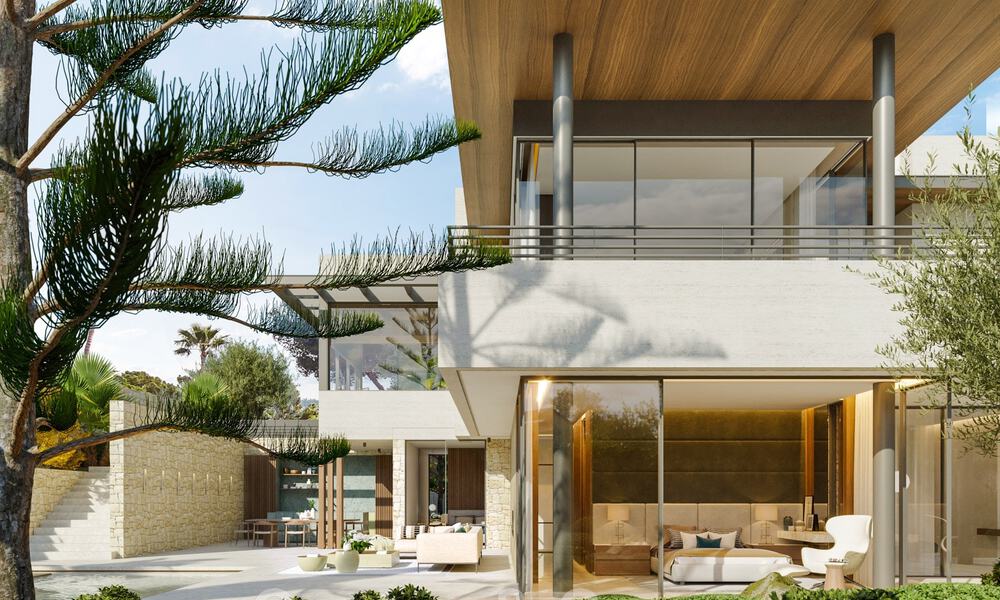 Nieuwe designvilla te koop met moderne architectuur en prachtig uitzicht op zee op de begeerde Golden Mile van Marbella 47107