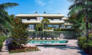 Instapklare, moderne villa te koop ingericht door Tom Ford, met panoramisch zeezicht, dicht bij alle voorzieningen, in het hartje van Nueva Andalucia, Marbella 47208 