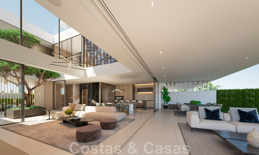 Herverkoop! Luxevilla te koop in een nieuw innovatief project bestaande uit 12 geavanceerde villa’s met zeezicht, op de Golden Mile van Marbella 47767