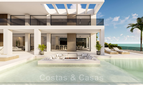 Nieuwe designervilla te koop, met panoramisch zeezicht in een rustige omgeving op loopafstand van het strand in Manilva, Costa del Sol 48076