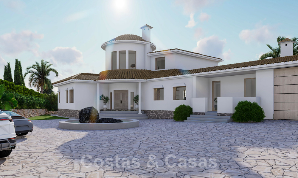 Volledig gerenoveerde Spaanse luxevilla te koop in een bevoorrechte urbanisatie dicht bij de golfbanen in Marbella - Benahavis 48079