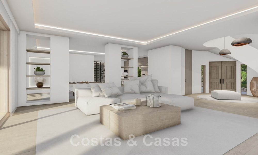 Volledig gerenoveerde Spaanse luxevilla te koop in een bevoorrechte urbanisatie dicht bij de golfbanen in Marbella - Benahavis 48096