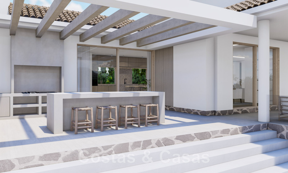 Volledig gerenoveerde Spaanse luxevilla te koop in een bevoorrechte urbanisatie dicht bij de golfbanen in Marbella - Benahavis 48099