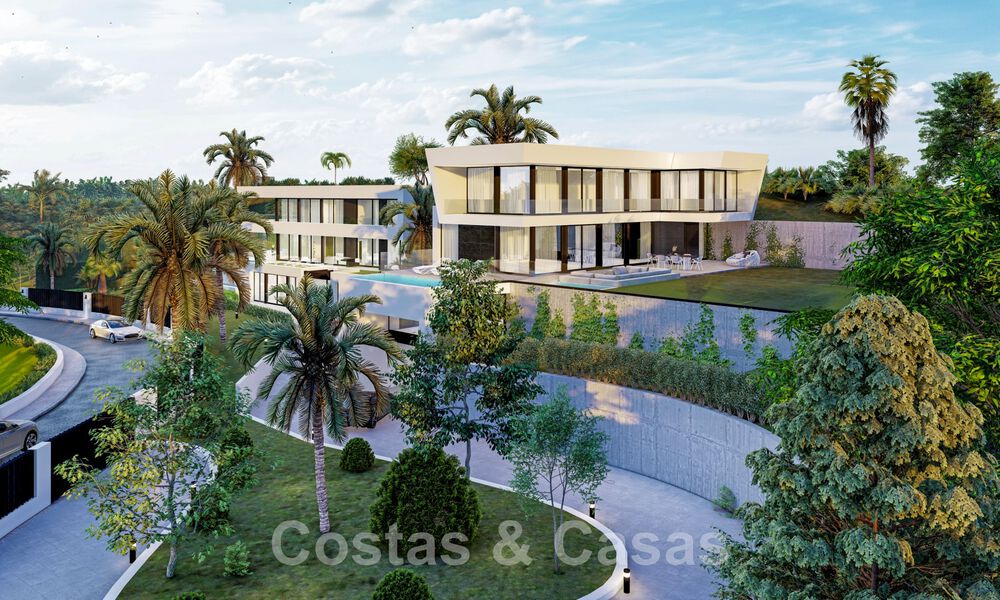 Nieuw! 2 modernistische luxevilla’s te koop, genesteld in een groene gordel, met panoramisch zicht op zee ten oosten van Marbella centrum 48105