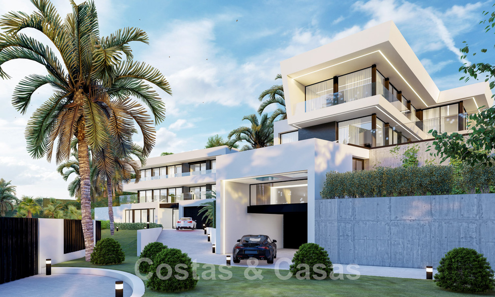 Nieuw! 2 modernistische luxevilla’s te koop, genesteld in een groene gordel, met panoramisch zicht op zee ten oosten van Marbella centrum 48108
