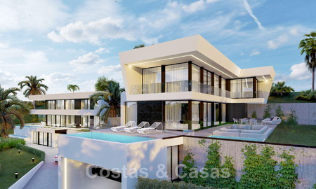 Nieuw! 2 modernistische luxevilla’s te koop, genesteld in een groene gordel, met panoramisch zicht op zee ten oosten van Marbella centrum 48109