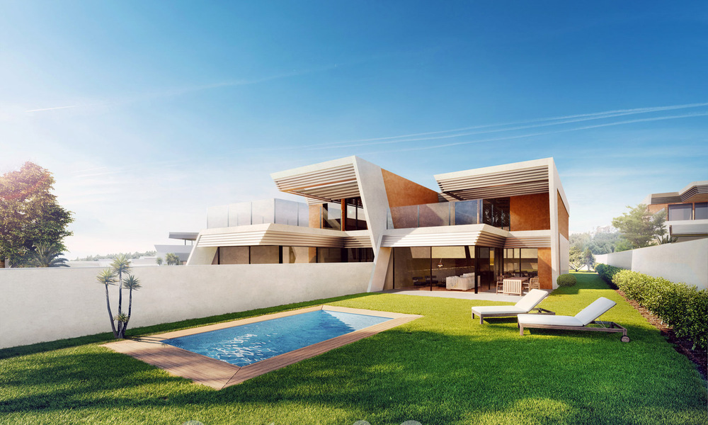 Schitterende show woning te koop in een nieuwbouwproject, bestaande uit halfvrijstaande villa’s met zeezicht in een luxueus resort Mijas, Costa del Sol 48601