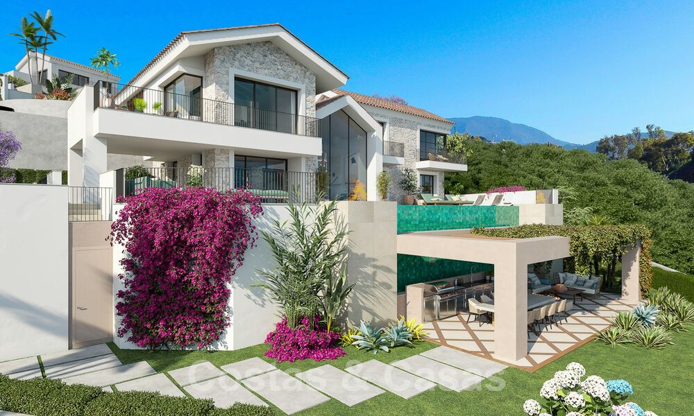 Mediterrane luxevilla te koop met uitzicht op zee in een prestigieuze gated community in La Quinta in Benahavis - Marbella 49230