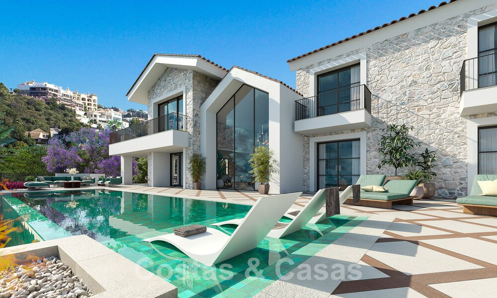Mediterrane luxevilla te koop met uitzicht op zee in een prestigieuze gated community in La Quinta in Benahavis - Marbella 49235