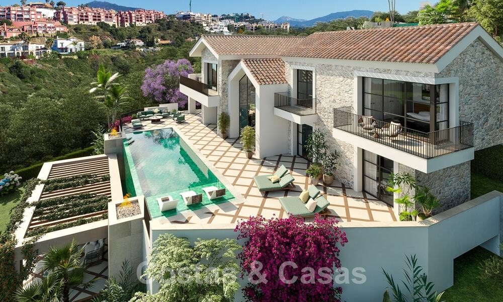 Mediterrane luxevilla te koop met uitzicht op zee in een prestigieuze gated community in La Quinta in Benahavis - Marbella 49237