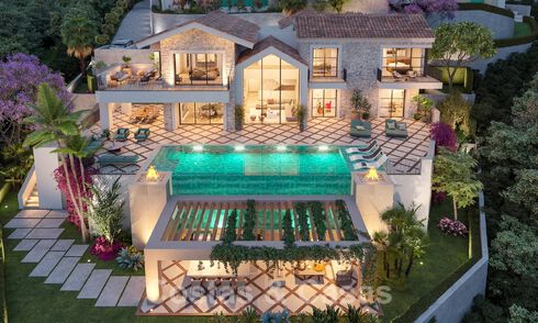 Mediterrane luxevilla te koop met uitzicht op zee in een prestigieuze gated community in La Quinta in Benahavis - Marbella 49243