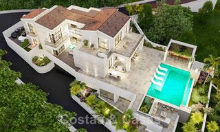 Exclusieve luxevilla te koop met riante buitenzones en een schitterend zicht op de Middellandse Zee in de heuvels van Benahavis - Marbella 49325 