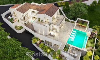 Exclusieve luxevilla te koop met riante buitenzones en een schitterend zicht op de Middellandse Zee in de heuvels van Benahavis - Marbella 49325 