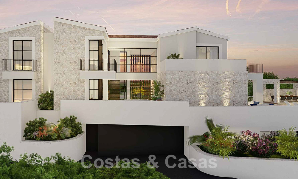 Exclusieve luxevilla te koop met riante buitenzones en een schitterend zicht op de Middellandse Zee in de heuvels van Benahavis - Marbella 49329