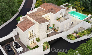 Exclusieve luxevilla te koop met riante buitenzones en een schitterend zicht op de Middellandse Zee in de heuvels van Benahavis - Marbella 49332 