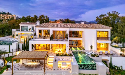 Royale luxevilla te koop met prachtig uitzicht op zee in een vooraanstaand gated community in La Quinta in Benahavis - Marbella 63876