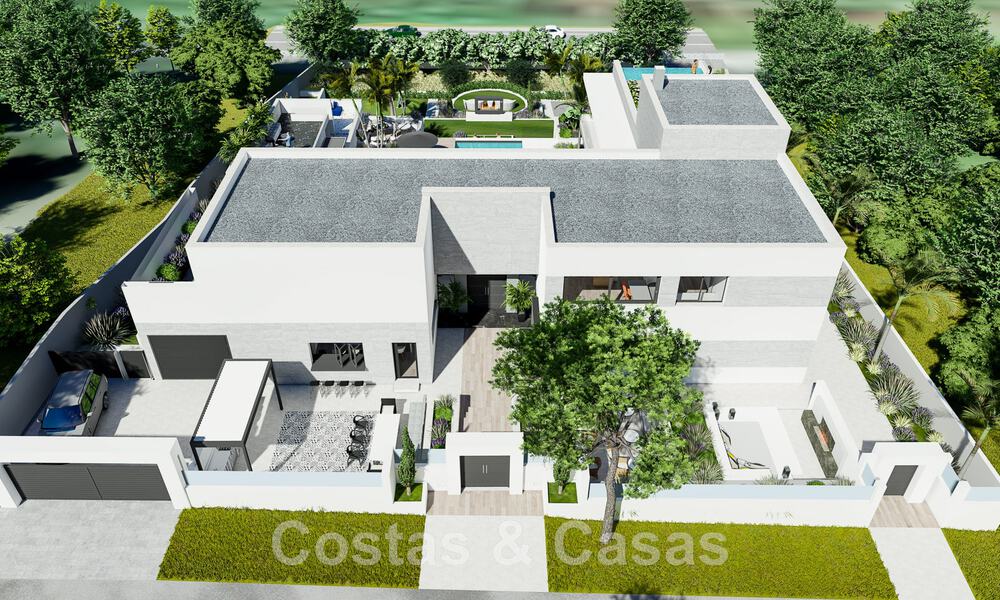 Perceel + project van een geavanceerde villa te koop gesitueerd in de zeer exclusieve, afgeschermde gemeenschap van Sotogrande, Costa del Sol 49011