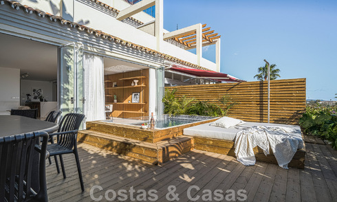 2 exclusieve appartementen te koop met een ruim terras, privézwembad en uitzicht op de La concha berg te Nueva Andalucia, Marbella 50100