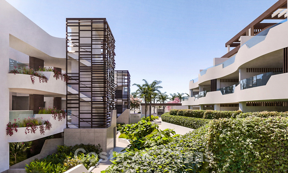 Nieuwe, luxueuze appartementen in eigentijdse stijl te koop met een ruim terras en panoramisch uitzicht op de New Golden Mile tussen Marbella en Estepona 50054