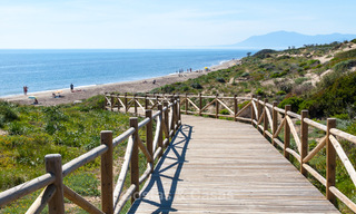 Charmante Spaanse luxevilla te koop, omgeven door natuurschoon en grenzend aan het duinenstrand in Marbella 49713 