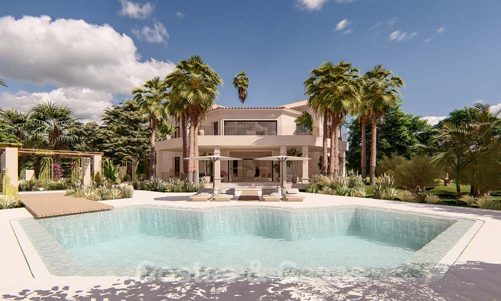 Mediterrane, luxevilla te koop in een prestigieuze woonwijk omgeven door de golfbanen van Nueva Andalucia’s vallei, Marbella 50530