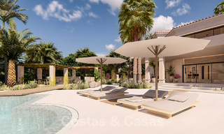Mediterrane, luxevilla te koop in een prestigieuze woonwijk omgeven door de golfbanen van Nueva Andalucia’s vallei, Marbella 50532 