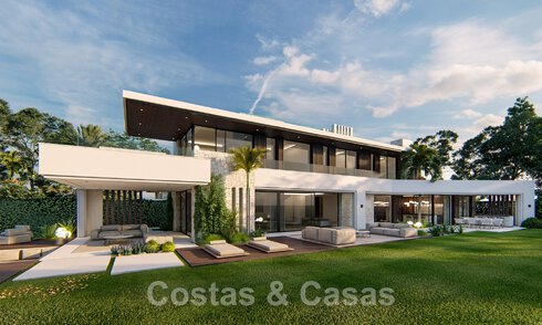 Nieuwe, hedendaagse designervilla te koop op een steenworp van het strand van de New Golden Mile, tussen Marbella en Estepona 50028