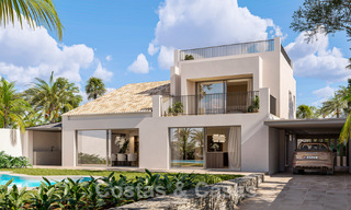 Nieuwe luxevilla in sfeervolle, Mediterrane bouwstijl te koop met uitzicht op het golfterrein in het hartje van Nueva Andalucia’s golfvallei 50682 