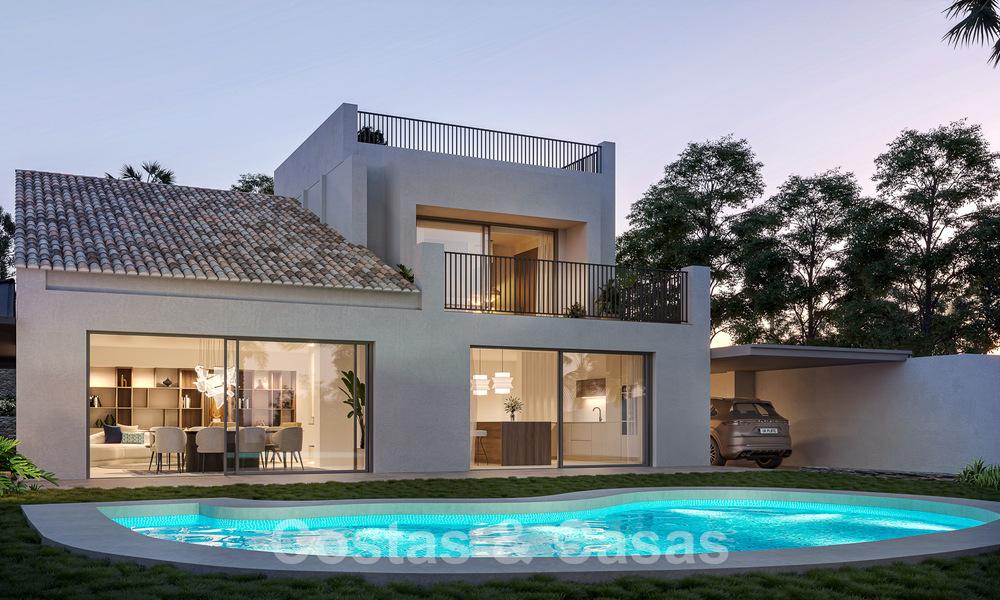 Nieuwe luxevilla in sfeervolle, Mediterrane bouwstijl te koop met uitzicht op het golfterrein in het hartje van Nueva Andalucia’s golfvallei 50684