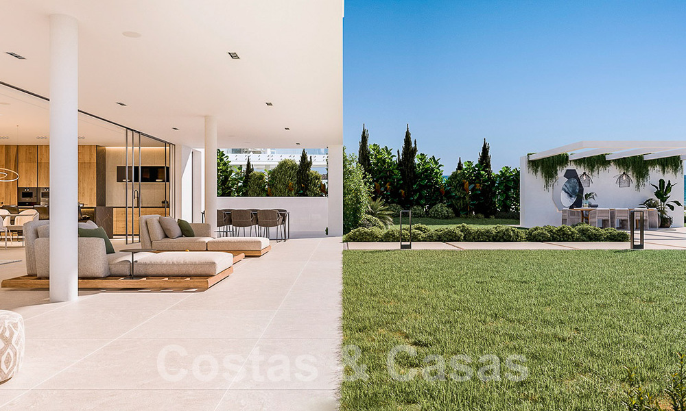 Exclusieve designervilla te koop op eerstelijnsstrand met onbelemmerd zeezicht op de New Golden Mile tussen Marbella en Estepona 51198
