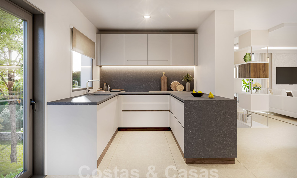 Nieuwe luxevilla te koop met een contemporaine bouwstijl gelegen in een beveiligde community van Nueva Andalucia, Marbella 51461
