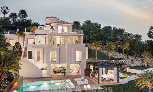 Nieuwe luxevilla te koop met een contemporaine bouwstijl gelegen in een beveiligde community van Nueva Andalucia, Marbella 51462