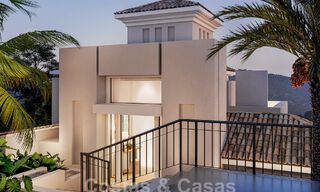 Nieuwe luxevilla te koop met een contemporaine bouwstijl gelegen in een beveiligde community van Nueva Andalucia, Marbella 51463 