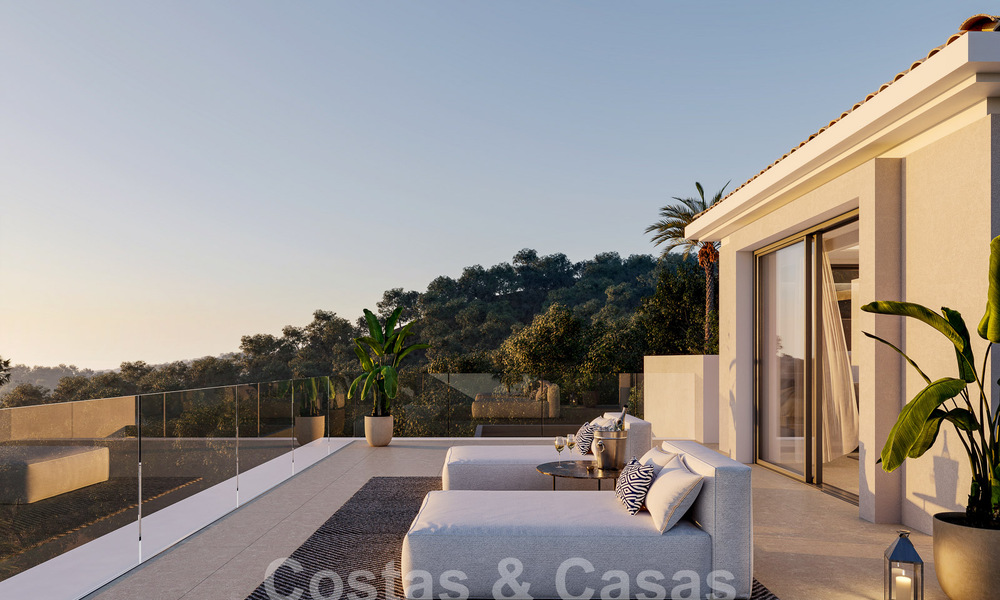 Nieuwe luxevilla te koop met een contemporaine bouwstijl gelegen in een beveiligde community van Nueva Andalucia, Marbella 51464