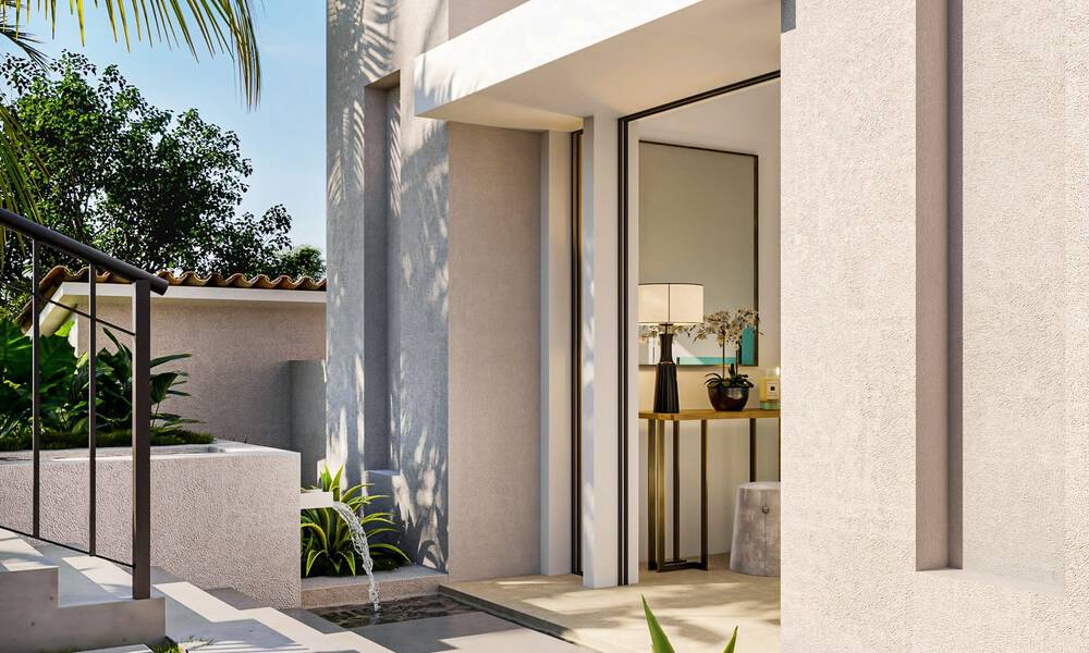 Nieuwe luxevilla te koop met een contemporaine bouwstijl gelegen in een beveiligde community van Nueva Andalucia, Marbella 51469