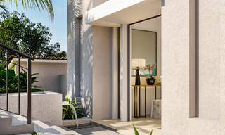 Nieuwe luxevilla te koop met een contemporaine bouwstijl gelegen in een beveiligde community van Nueva Andalucia, Marbella 51469 