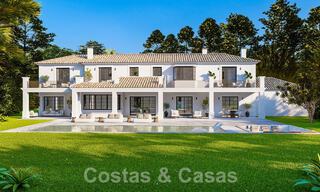 Perceel + een luxe villaproject te koop in een rustige urbanisatie op loopafstand van het strand in Guadalmina Baja, Marbella 52606 