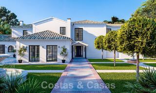 Perceel + een luxe villaproject te koop in een rustige urbanisatie op loopafstand van het strand in Guadalmina Baja, Marbella 52614 