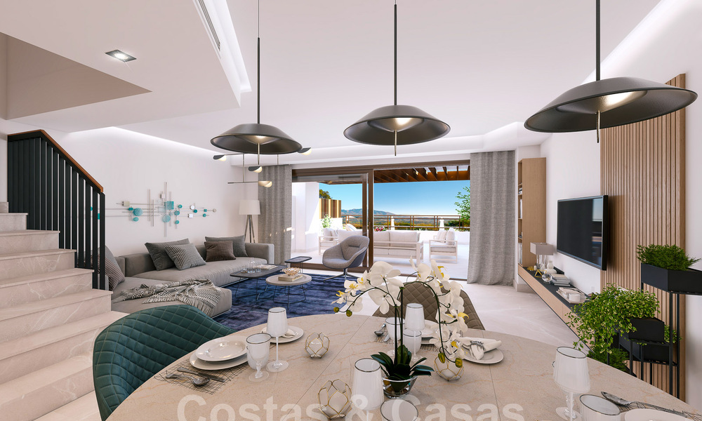 Nieuwbouwproject bestaande uit 8 rijwoningen te koop, met open uitzicht op de golfbanen van het begeerde golfresort La Cala Golf, Mijas 53275