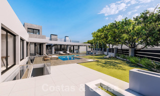 3 Nieuwe designervilla’s te koop op een steenworp van de golfbaan in een luxueus resort in Mijas, Costa del Sol 53566 