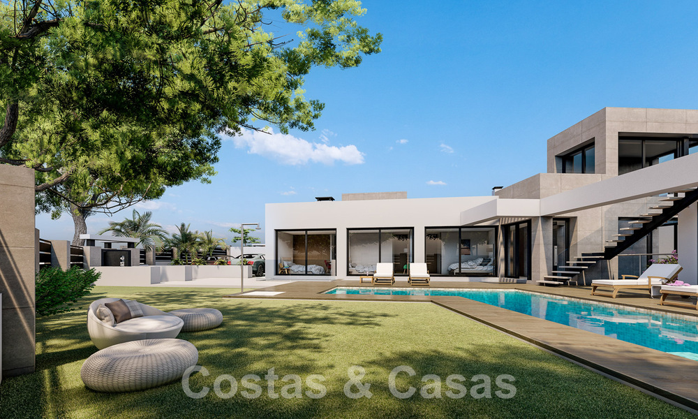 3 Nieuwe designervilla’s te koop op een steenworp van de golfbaan in een luxueus resort in Mijas, Costa del Sol 53567